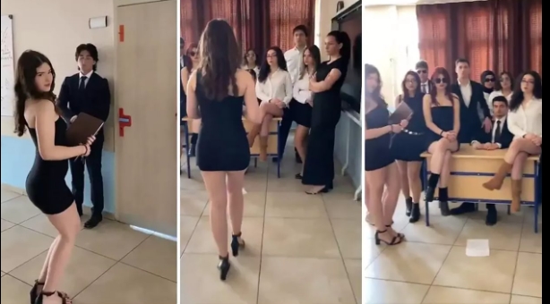 Lise öğrencilerinin görüntüleri tepkileri çekti