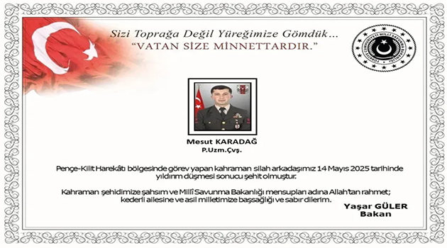 Milletimizin başı sağolsun