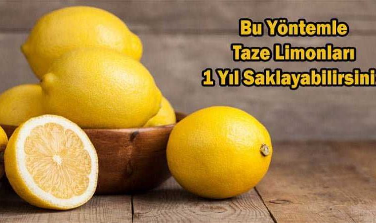 LİMONLARINIZI BİR YIL SAKLAYABİLİRSİNİZ
