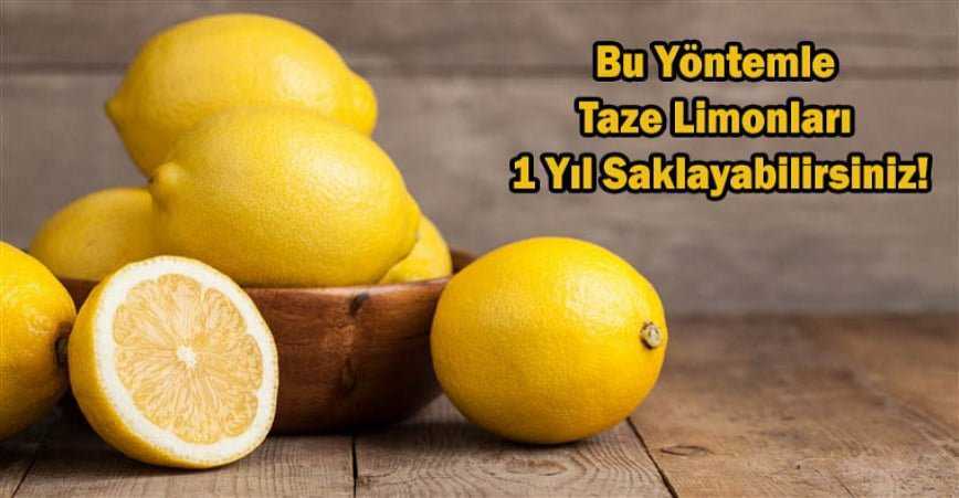 LİMONLARINIZI BİR YIL SAKLAYABİLİRSİNİZ