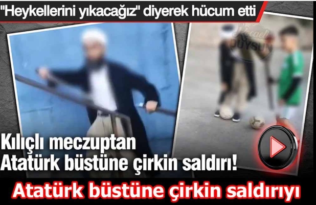 Atatürk’ün büstüne saldırı