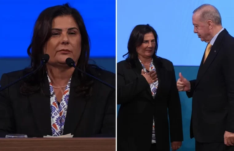 Özlem Çerçioğlu, AK Parti rozetini taktı!
