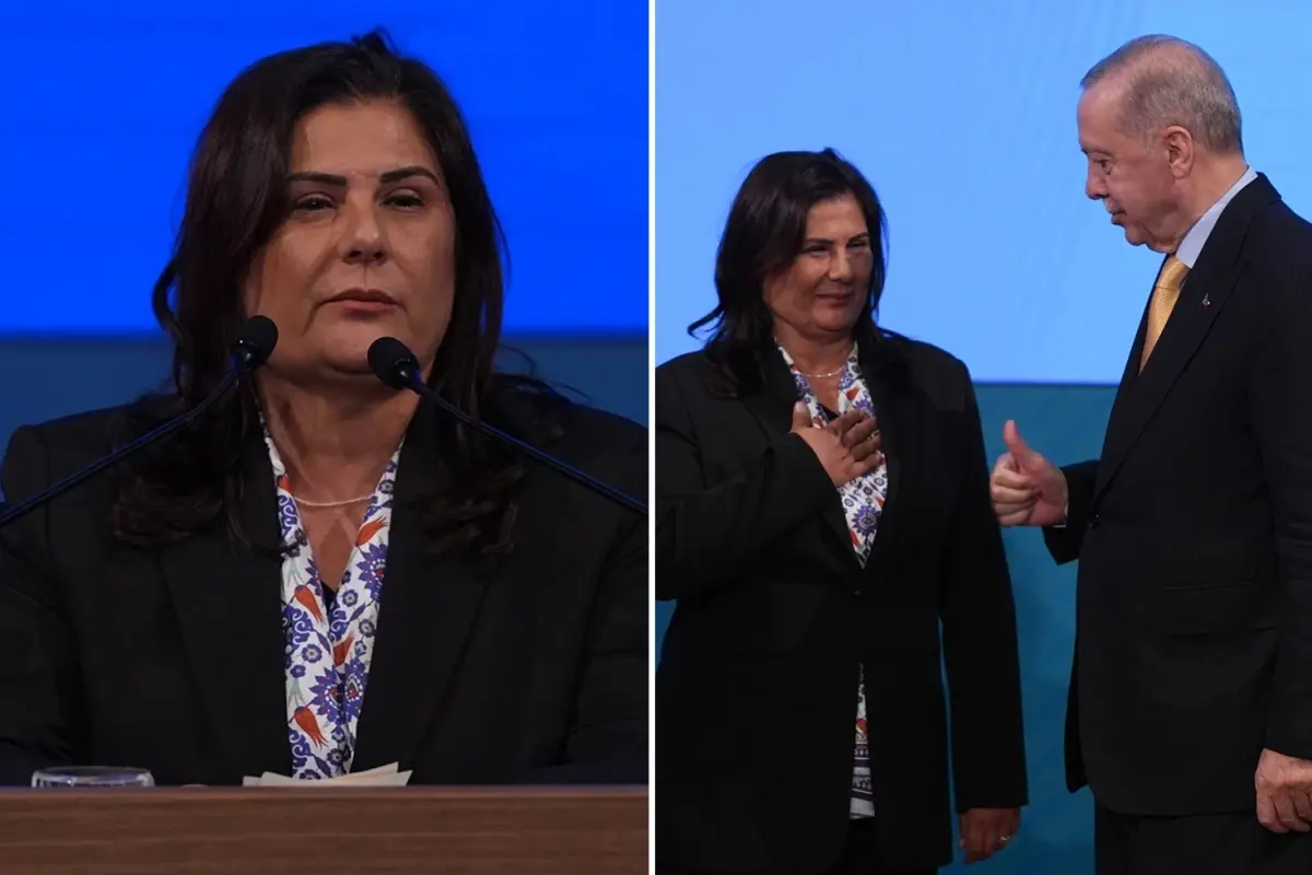Özlem Çerçioğlu, AK Parti rozetini taktı!