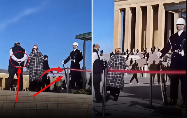 Anıtkabir’de nöbet tutan askerin görüntüsü izleyenleri ikiye böldü