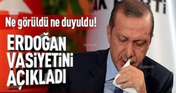 Erdoğan vasiyetini açıklayınca bütün salon ağladı