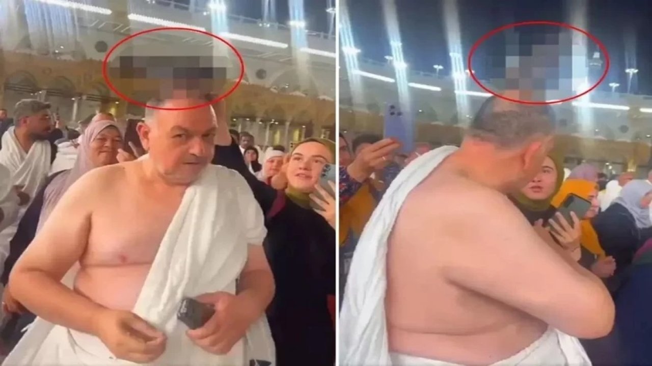 Umrede herkesi şaşkına uğratan anlar!