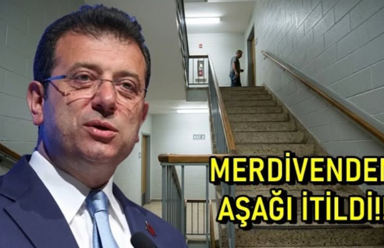 merdivenden aşağı itildi