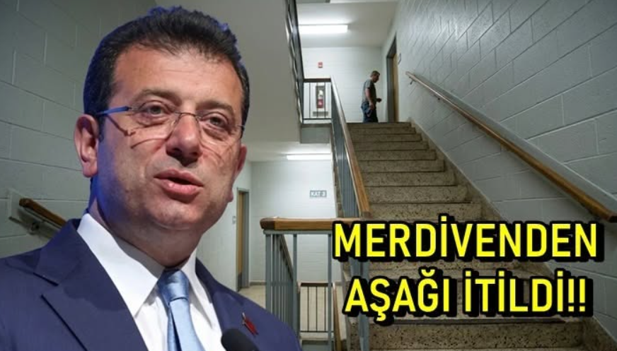 merdivenden aşağı itildi
