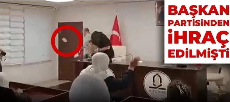 Belediye toplantısında yumurtalı protesto!