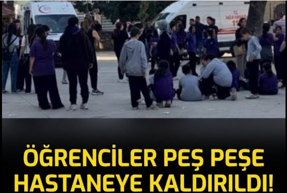 Çok sayıda öğrenci hastaneye kaldırıldı